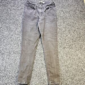 Levi Strauss Signature Women’s Medium Wash Gray High Rise Skinny Jeans 10